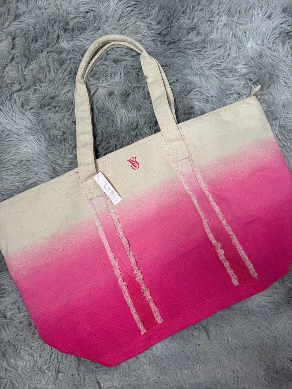 Victoria’s Secret Ombré Canvas Beach Tote NWT